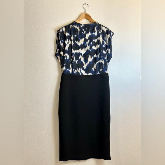 Tahari Cap Sleeve Midi Dress - Picture 1 of 5